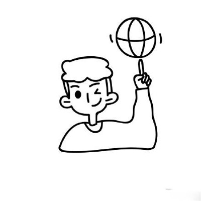 简笔画头像简约黑白线条