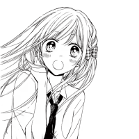 女生黑白漫画头像