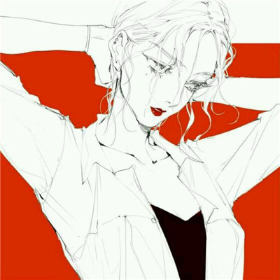 红色眼睛动漫头像女生