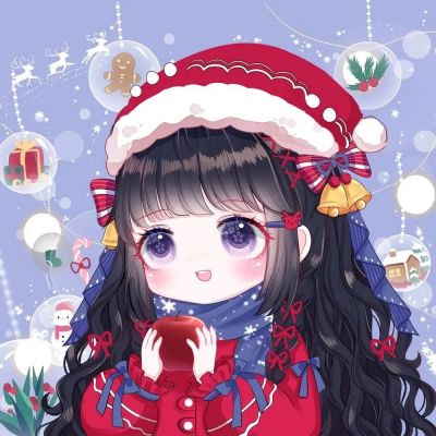 新年头像卡通红色系列女生