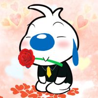 抱着狗的动漫头像