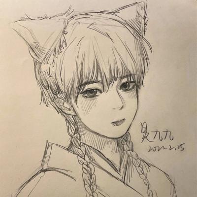 手绘微信头像女卡通