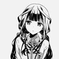 黑白头像动漫女