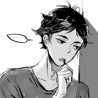 抑郁头像男动漫 黑色